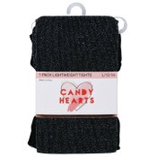 Wholesale - 1pk BLK CH SPARKLE LWT FOOTED SOCKS SIZE 12-14, UPC: 193159289942